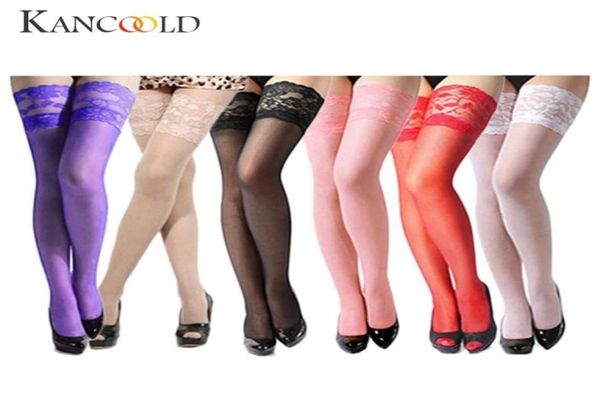 5 couleurs durables pas cher Sexy femmes tuyau pure dentelle haut cuisse haute bas Sexy Jan10 S9268711477