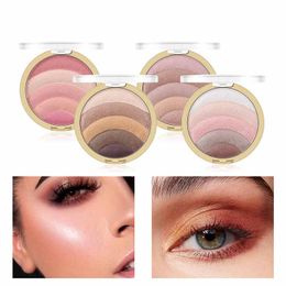 5 kleuren oogschaduw highlighters bronzer gezicht poeder oog schaduw glitter poeder oogschaduw