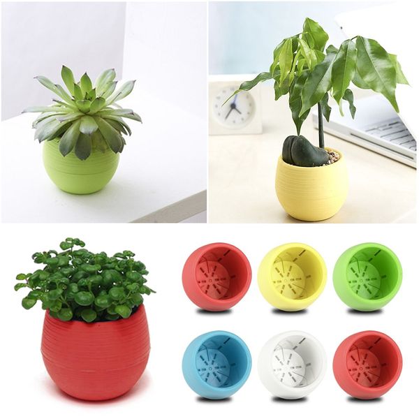 Macetas de 5 colores Mini maceta de plástico irrompible macetas de vivero Adorable ayuda forestal buen uso auxiliar para jardín