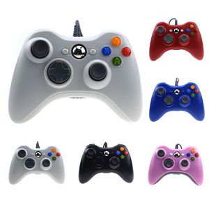 5 couleurs en stock manette de jeu filaire manette de jeu pour Microsoft Xbox 360 Steam Console PC Windows 7/8/10 avec logo et emballage de vente au détail DHL