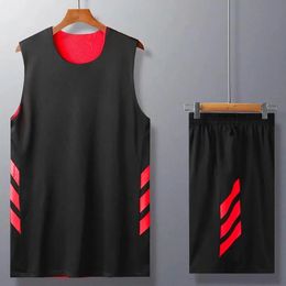 5 colores hombres camisetas de baloncesto kit de secado rápido transpirable doble cara Jersey personalizado sin mangas uniformes deportivos masculinos 240312