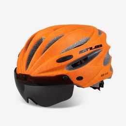 Casco de bicicleta para hombre en 5 colores con 2 lentes para bicicleta de montaña al aire libre casco de ciclismo para mujer moldeado integralmente con cristal K80 Plus