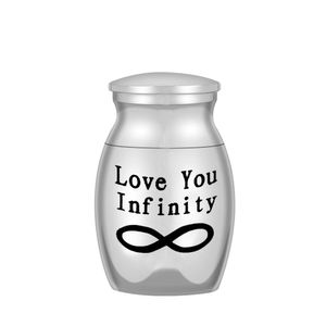 5 Kleuren Mini Crematie Urnen Love You Infinity Begrafenis Urn voor As Aandenken Klein 16x25mm
