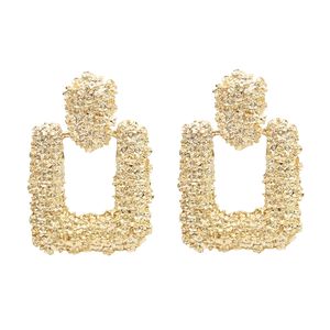 5 couleurs Simple généreux Concave Surface alliage dames boucles d'oreilles pour femmes bohème fête bijoux accessoires cadeau