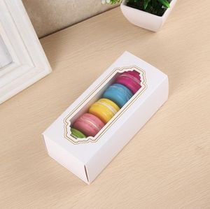 5 Cups Doos Verpakking Lade Hot Nieuwe Venster Macaron doos, taartdoos, geschenkdoos 200 STKS/PARTIJ LX6482