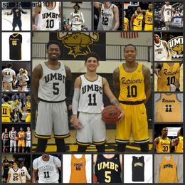 5 Darnell Rogers maillots Umbc Retrievers maillot de basket-ball Ncaa final quatre maillots Jairus Lyles Joe Sherburne