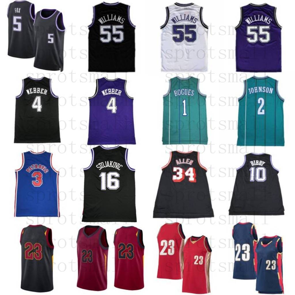 NBA_ Men Basketball Alonzo Mourning Jerseys Tyrone Muggsy Bogues Larry  Johnson Vintage All Stitched Purple Green White Home Uni''nba''jerseys 