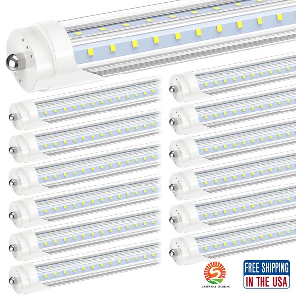 5 pies FA8 termina en forma de V lados dobles T8 LED Tube 36W 5FT 1.5M Para luces fluorescentes LED de puertas más frías AC85-265V UL