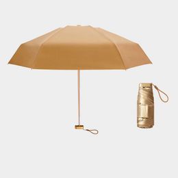 5 -voudige duim paraplu kleine gouden paraplu zonnebrandcrème paraplu vouwen kinderen palm plastic voortreffelijk stevig handig lichte mode zxf115