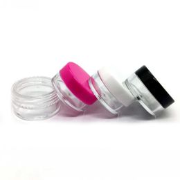 Contenedor de muestra pequeña de 5 gramos Jar de 5 ml Pequeño transparente tamaño redondo de viajes Vacío Pots para maquillaje, sombra de ojos, uñas, polvo, cuentas, joyas, crema con tapas