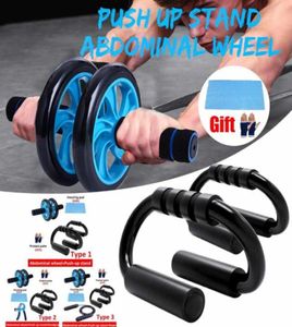 5 en 1 Ab Roller Set roue abdominale Ab Roller avec barre de poussée MatJump corde pour bras taille jambe exercice Gym Fitness équipement 9353195