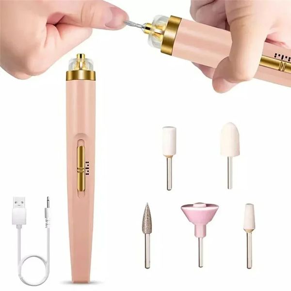 Machine à forage électrique en vernis à ongles électrique avec mini-stylo à stylo de manucure électrique légère ou outils pour le dissolvant en gel