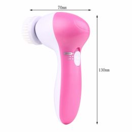 5 in 1 elektrische wasgezicht Machine Gezichtspore Cleaner Body Cleaning Massage Mini Skin Beauty Massager Brush Free