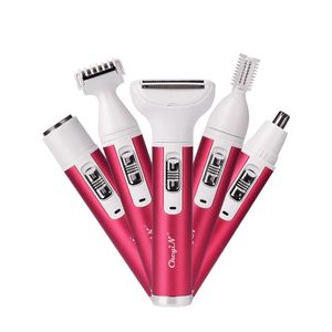 5 en 1 électrique femmes épilation tondeuse de nez USB Rechargeable dame rasoir rasoir de sourcils femme rasoir tondeuse épilateur