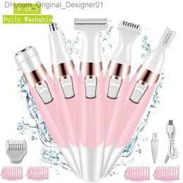 Épilateur 5-en-1 Épilation des cheveux pour les aisselles Bikini Bikini Hair Hair Pubic Hair Shaver and Trimmer pour les femmes Z230817