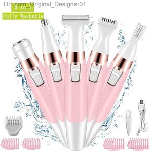 Epilator 5-en-1 Cabello corporal para el cabello de axila Bikini cabello cabello cabello púbico rasurador y recortador para mujeres z230817