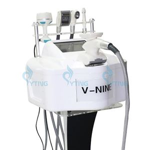 Máquina de adelgazamiento 5 en 1, escultura corporal para quemar grasa, liposucción, estiramiento facial, drenaje linfático, cavitación 40K, vacío RF V9