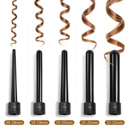 5 en 1 Courling Fer Fer multifonctionnel Baril Rotation de salon professionnel Curler 240410