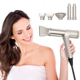 5 In 1 Föhn Air Curler Hoge Snelheid 110.000 RPM Borstelloze Haardroger Negatieve Ionische Haarverzorging Föhn Curling Wand 240312