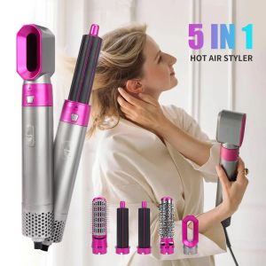 5 in 1 Hair Dryer Hot Comb Set Professional Curling Iron Hair Straightener Styling Tool Hair Dryer Household