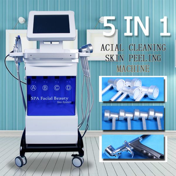 5 en 1 hydro facial hydra dermabrasion machine aqua skin peeling microdermabrasion microcourant lifting équipement de beauté