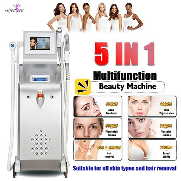 Machine d'épilation au laser IPL 5 en 1 Pico ND Yag, élimination des tatouages, pigmentation des cicatrices d'acné, élimination vasculaire, raffermissement de la peau, équipement de rajeunissement