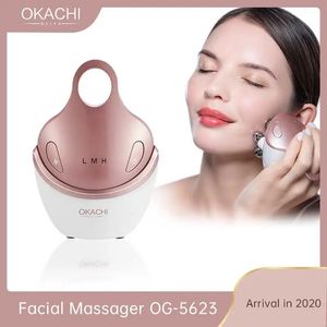 Masseur 5 en 1 RF EMS avec tête de Massage 4D, dispositif à usage domestique, favorise l'absorption de la crème pour le visage, 5 Modes de couleur claire, 231220