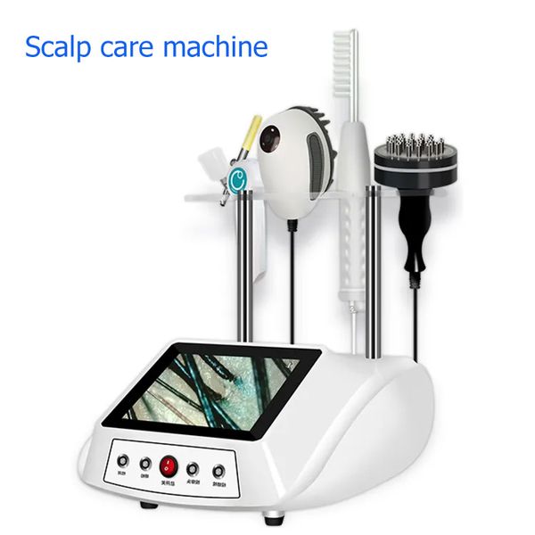 Instrument multifonctionnel de soins du cuir chevelu 5 en 1, Machine de thérapie capillaire, dispositifs de soins de la peau, Nano pulvérisateur pour Salon de coiffure