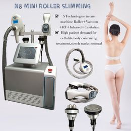 5 in 1 N8 Mini Body Shaping Slimming Machine 40khz Cavitatie Ultrasone klankvacuumrol RF Lymfatische Afvoermassageapparatuur