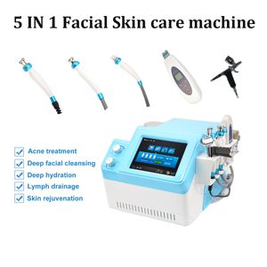 5 in 1 Draagbare Blauw Wit Kleur Hydra Water Microdermabrasie Oxygen Spuitpistool Voor Huidverjonging Blackhead Removal Anti Aging