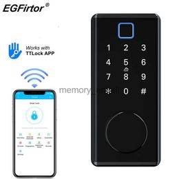 5 en 1 serrure intelligente entrée sans clé mot de passe d'empreinte digitale carte IC clé pêne dormant TTLock Bluetooth serrure de porte automatique pour le bureau à domicile HKD230825