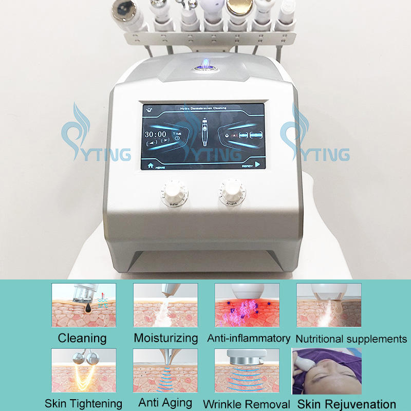 Microdermabrasion Machine 7 i 1 Hydra Facial H2-O2 Dermabrasion Water Peel Aqua Peeling Cleaning Oxygen Jet Ansiktsskönhetsenhet