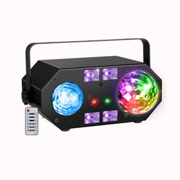 Lumières de scène 5 en 1 avec lumière Laser RGBW Waterwave télécommande DMX éclairage DJ pour soirées Disco Club mariage Halloween