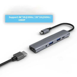 Adaptateur HUB 5-en-1 Type C Dock USB vers HDM 3.0 PD onduleur pour IPad Pro 11/12.9 2018 Samsung Dex Station MacBook