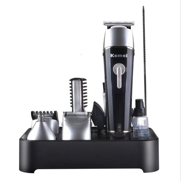 5 en 1 Cortadora de cabello eléctrica lavable Precisoin Barba Clipper Eliminación de corte de pelo corporal Todo en uno Kit de aseo para hombre Afeitadora facial Maquinilla de afeitar 231220