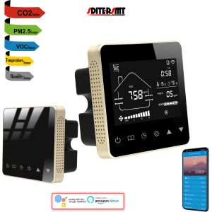 Análisis de calidad del aire Wifi 5-in-1 CO2 PM2.5 VOC TEMP SENSOR DE HUMIDAD