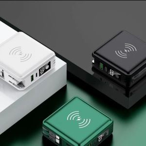 5 sur 1 Chargeur rapide de la banque de charge sans fil est livré avec un câble et une prise, une alimentation mobile portable de grande capacité