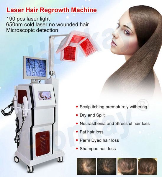 5 en una máquina de pérdida de cabello 650 nm Photobiomodulación Terapia de luz para el cabello RESOWTH EQUIPO DE OZONAPORAPIA DE ALTOCENDIDA DE ALTA FRECUENCIA PARA PEA