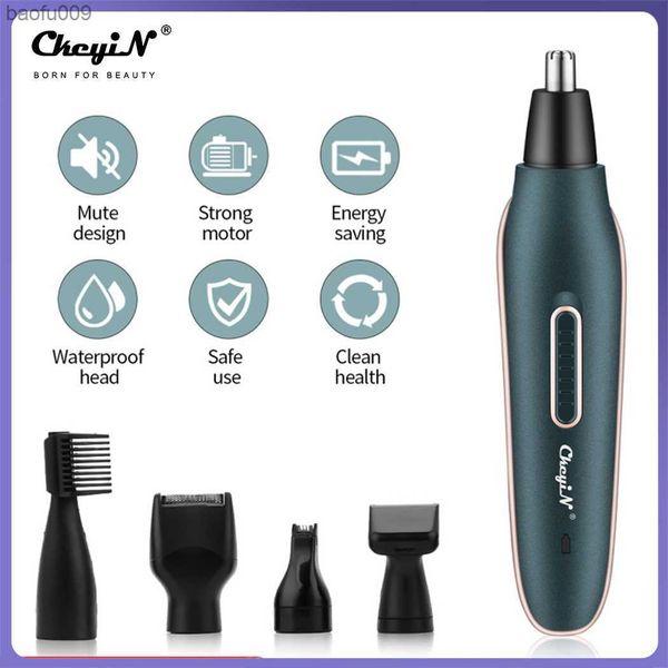 5 in1Electric Nose Ear Hair Trimmer Hombres Recargable Barba trimer Cara Ceja depilación Patillas Styling Hair Trimmer 53 L230520