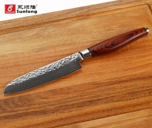 5 pouces Sharp Santoku Couteau Chef039s Couteau Damas Damas Tools en acier Japonais Couteau de légumes Avancé Couleur en bois Handle Cuisine Kniv2102859380