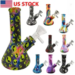 Boîte à aveugle Bong Bong de 5 pouces Fumer le narguilé à eau Bub Bub Boucha + bol en verre de 14 mm