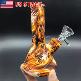 Pipada de agua fumador de 5 pulgadas Bong Bubbler Shisha Hookah + Glass Bowl