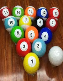 5 ballon de Football Snook gonflable 16 pièces boule de billard Snooker Football Snookball jeu de plein air coup de pied billard 2202306