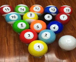 5 ballon de Football gonflable Snook 16 pièces boule de billard Snooker Football Snookball jeu de plein air coup de pied billard 4176072