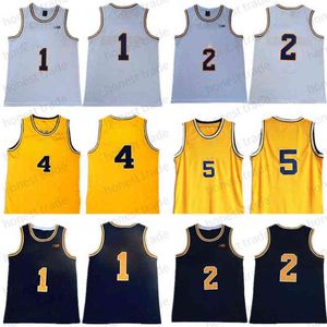 5 Jalen Rose Jersey NCAA Michigan Wolverines 2 Jorda Poole Yellow Chris 4 Webber Juwan Howard 25 1 Charles Matthews College Basketball Sport