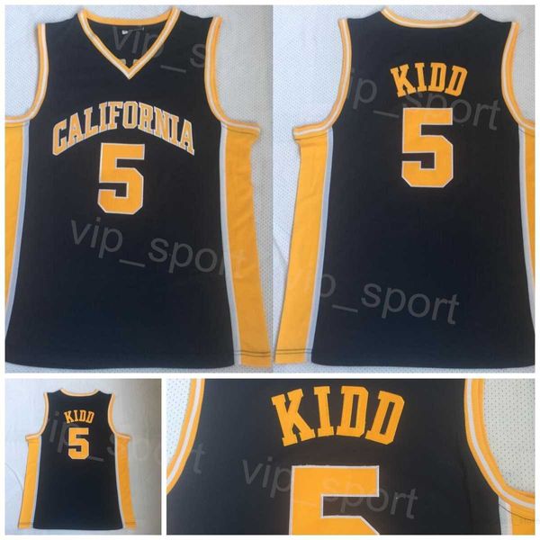 5 Jason Kidd College Jerseys California Golden Bears Basketball University Shirt Couleur de l'équipe Noir Pour les fans de sport Respirant Pur coton Broderie Hommes Vente NCAA