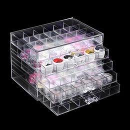 5 Lagen Lade Clear Acrylic Opbergdoos Nail Polish Rack Make Organizer Nail Art Manicure Tools Opbergdoos Y200628