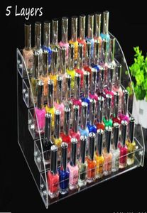 5 couches Promotion Maquillage Affichage cosmétique Stand Clear Organisateur acrylique Organisateur Mac Bijoux de lèvres Bijoux Affichez Nail Polis2702623