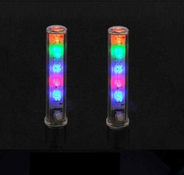 5 LED 8 mode réglable Vélo Vélo Roue Pneu Valve Cap Spoke Neon Light Lampe vélo Voiture auto moto gaz lumières Accessoires En Gros