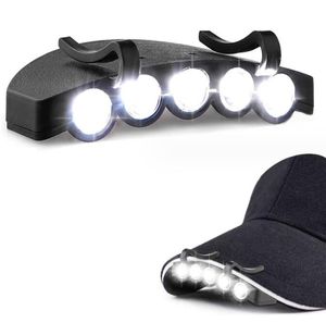 5 LED Cap Lumière Lumière Blanche LED Clip Chapeau garniture Lampe Frontale pour Camping Randonnée Pêche En Cours D'exécution